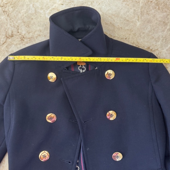 TORY BURCH NAVY PEA COAT - Picture 7 of 7